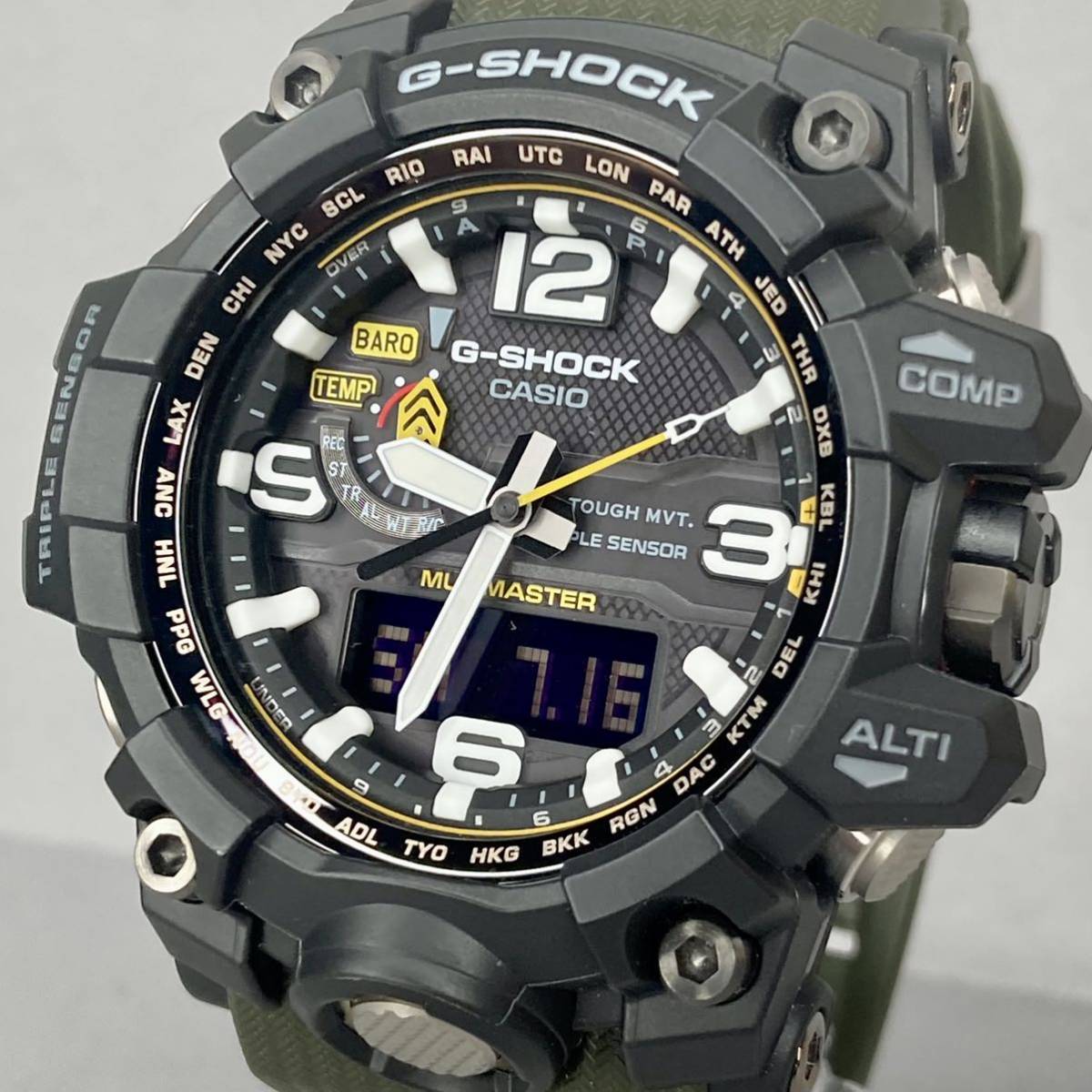 極美品 箱説タグ付G-SHOCK GWG-1000-1A3JF MUDMASTERマッドマスター 