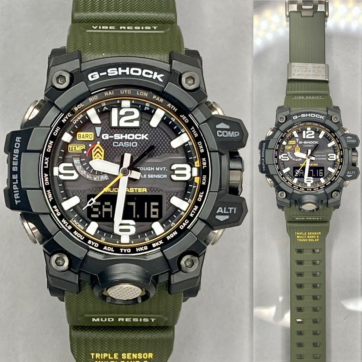 極美品 箱説タグ付G-SHOCK GWG-1000-1A3JF MUDMASTERマッドマスター 