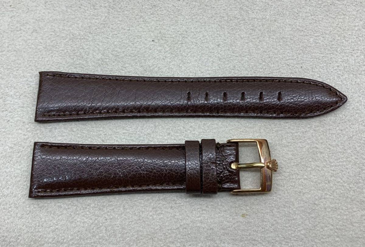 ロレックス 純正 革ベルト 20mm 尾錠16mm 茶色(ベルト、ブレスレット