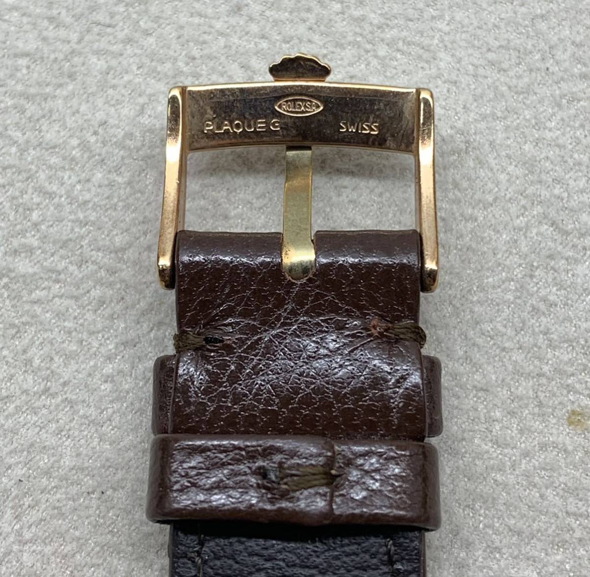 ロレックス 純正 革ベルト 20mm 尾錠16mm 茶色(ベルト、ブレスレット