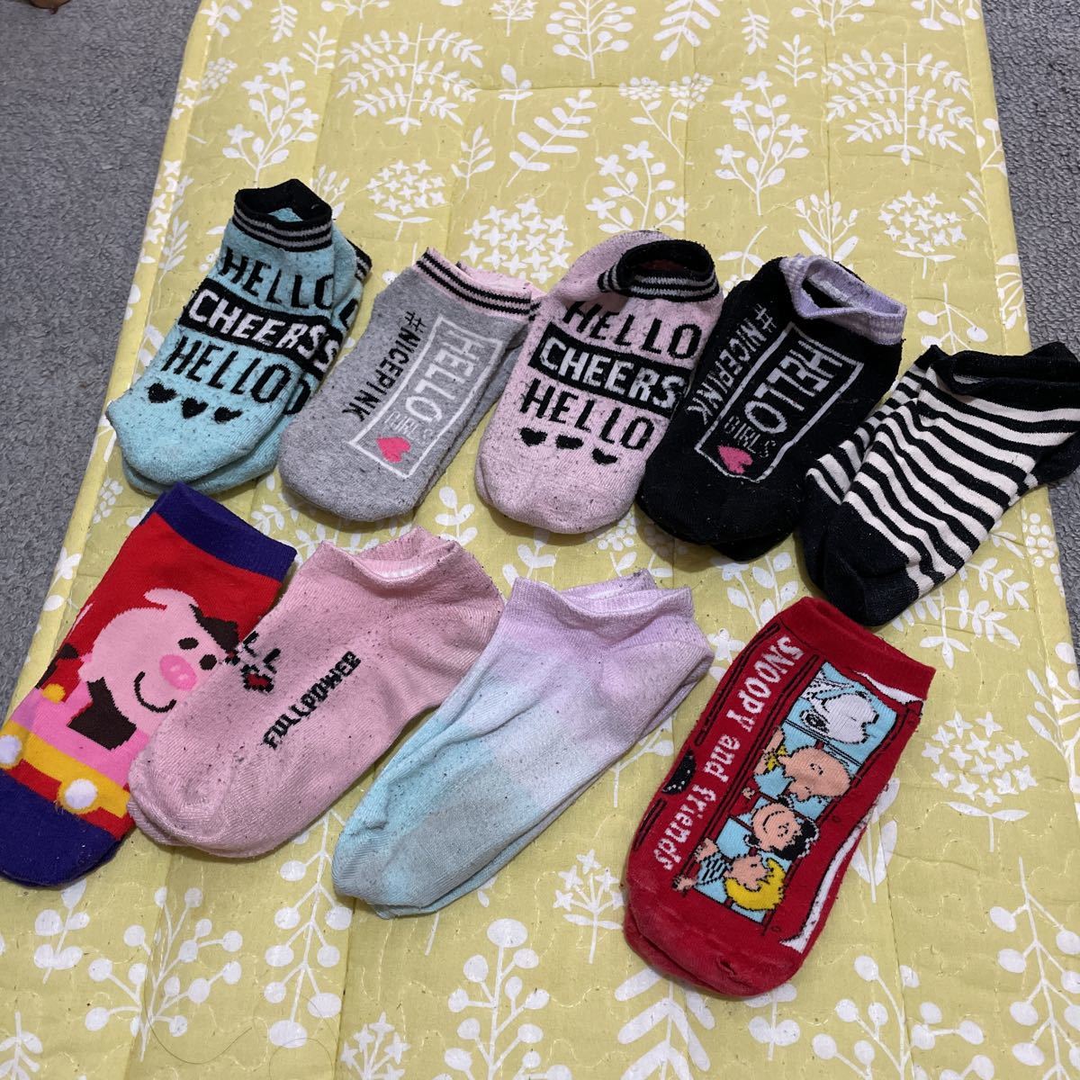 ショートソックス 靴下 セット くるぶしソックス 柄 スニーカー 