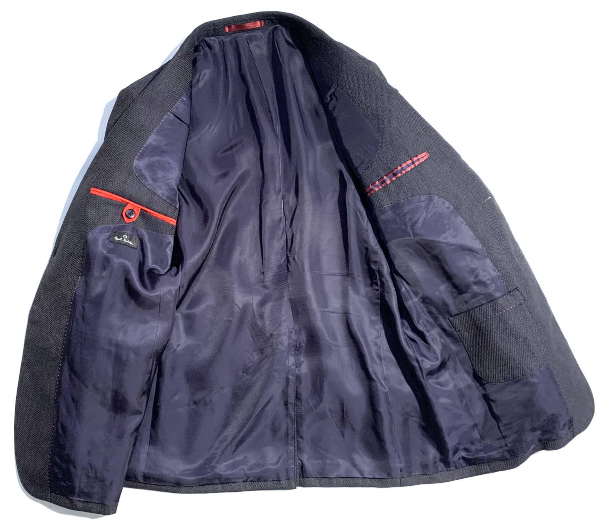 美品【XL】Paul Smith ポールスミス メッシュ ウール テーラード 