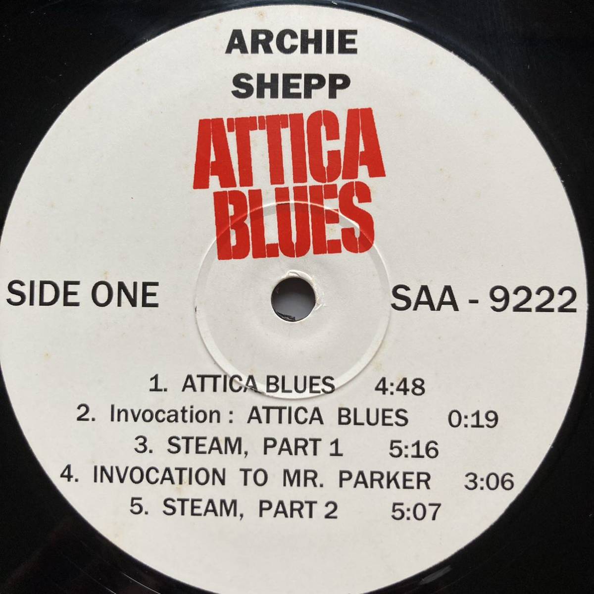 Archie Shepp / Attica Blues (LP) レコード HoraceParlan等と共演でも