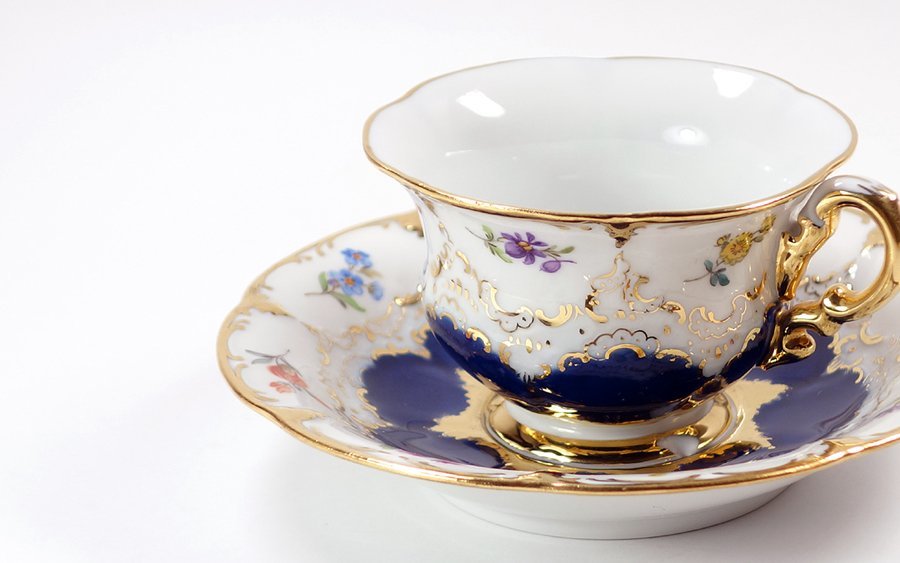 ∇花∇20世紀初頭 マイセン/MEISSEN 1924 1933年 最高級Bフォーム 金彩