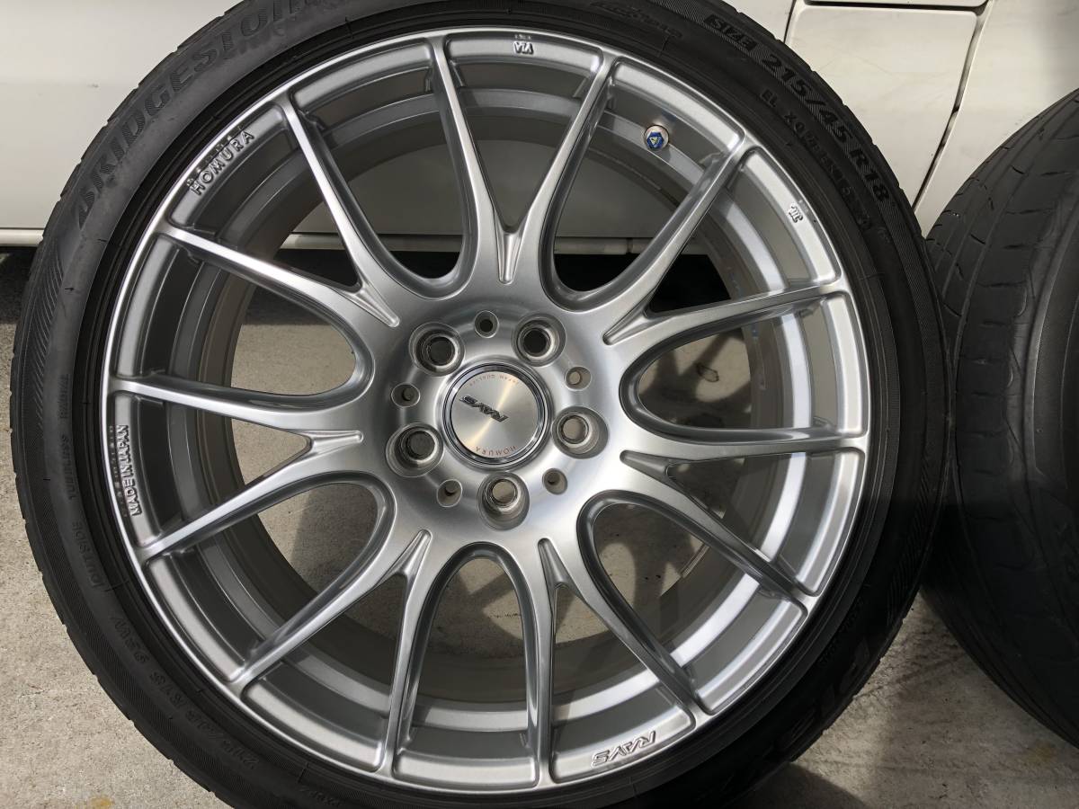 ☆RAYSホムラ2×7 18-7.5J+50 215/45R18ヴォクシーノアエスクアイア
