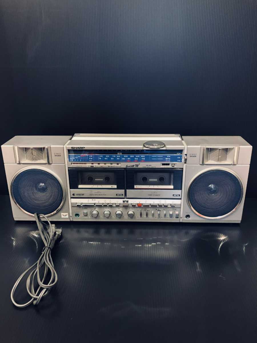 SHARP GF-490 ラジオカセットレコーダー THE SEARCHER-W カセット