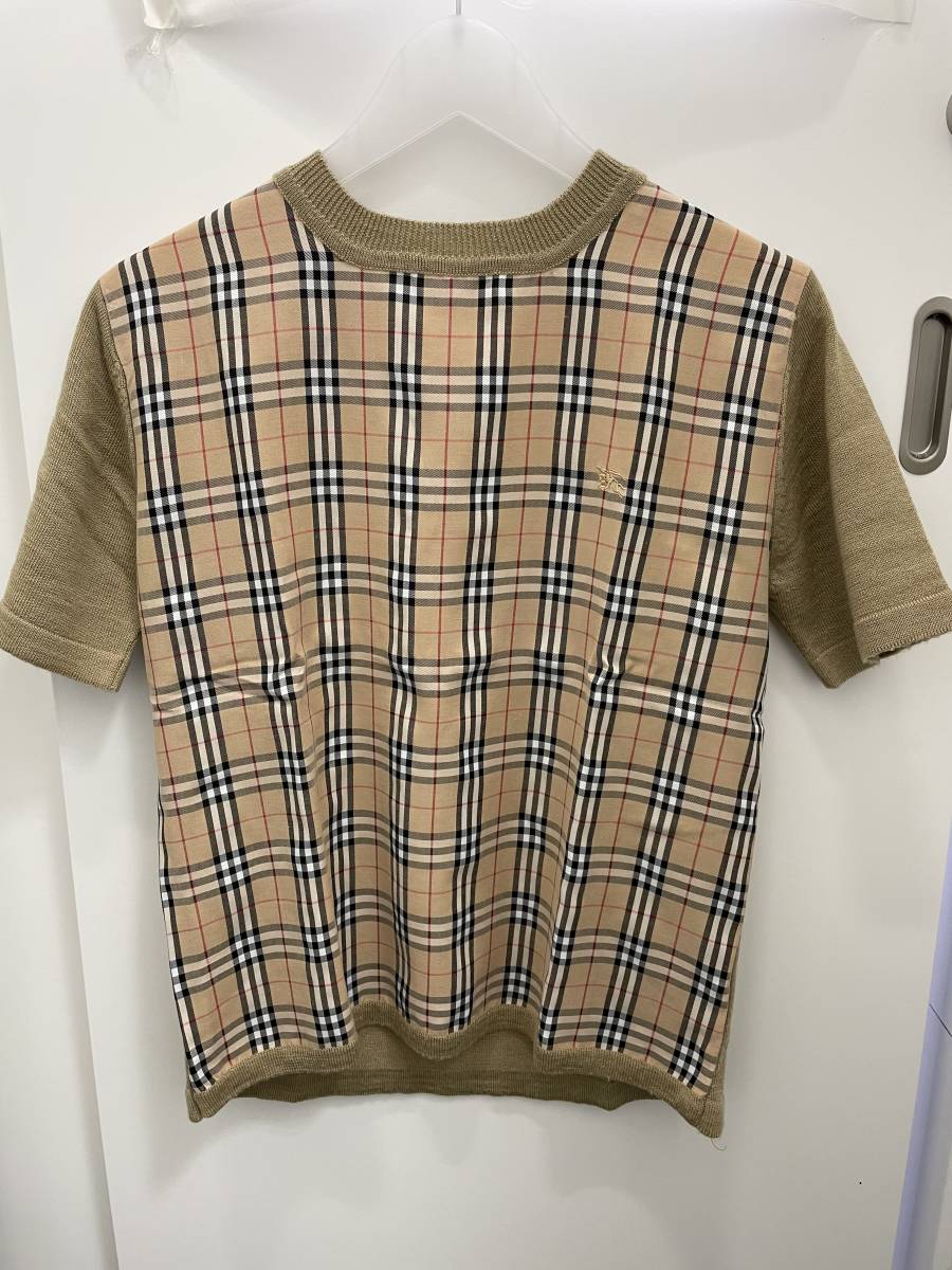 バーバリーズ Burberrys ヴィンテージ チェック シャツ 半袖 ウール 緑 グリーン系 15br Ibo24 レディース 受注生産品