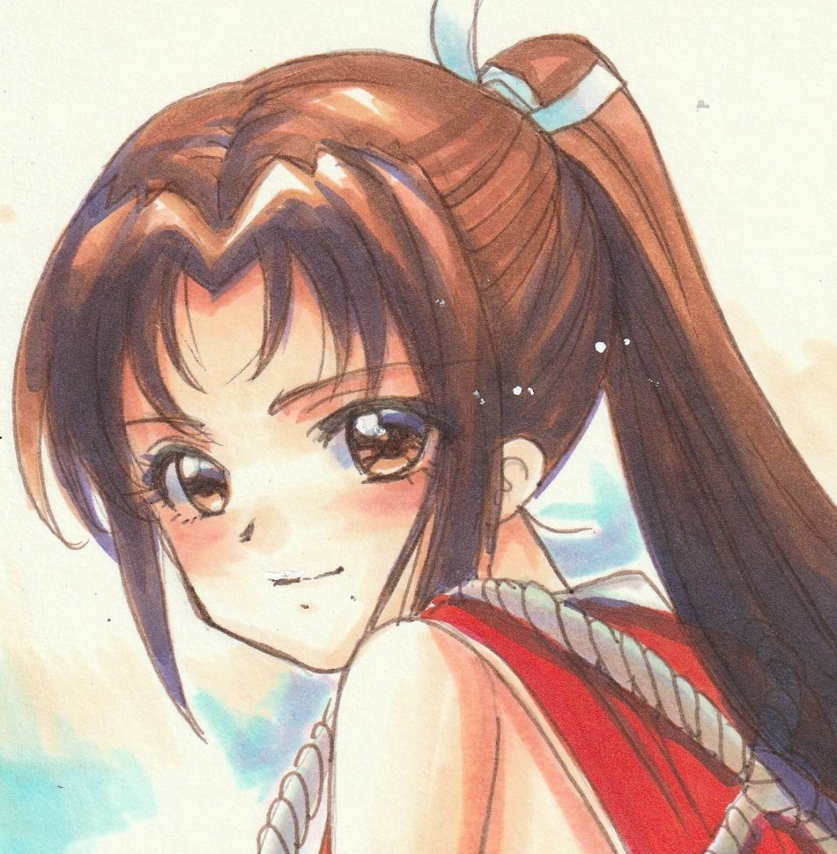 手描きイラスト 同人 不知火舞 KOF Yahoo!オークション - 餓狼伝説