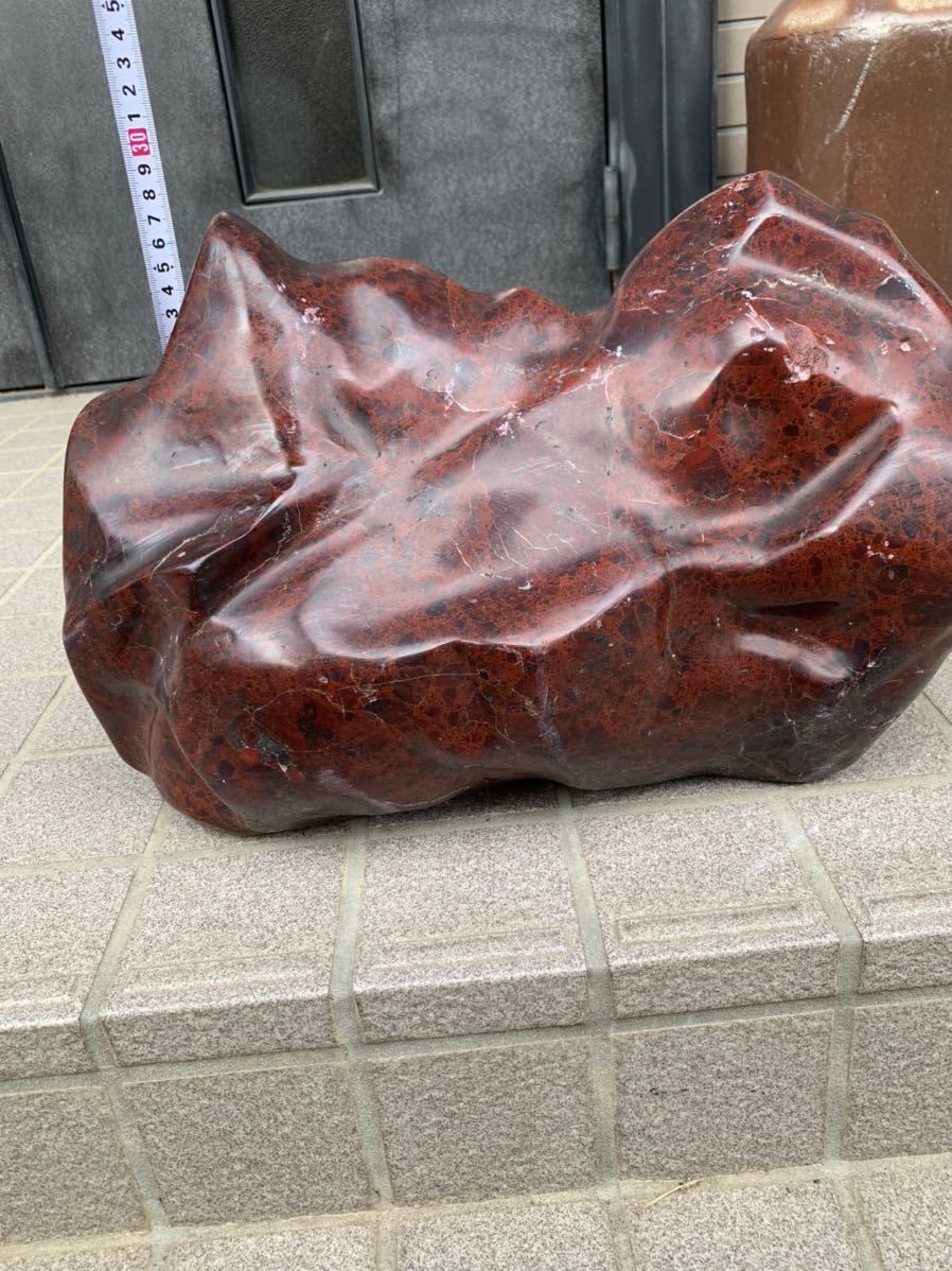 鑑賞石　25キロ 鑑賞石 自然石 重さ約25kg 赤石