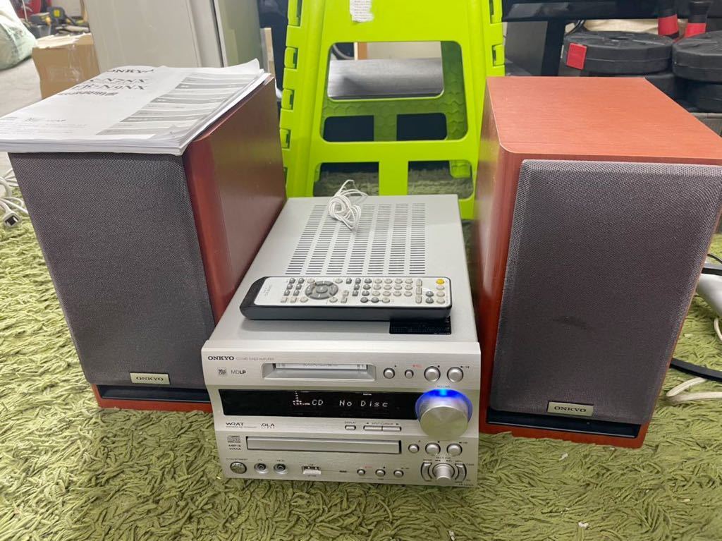 名機　onkyoミニコンポ　fr-n7nx ジャンク品 ジャンク】ONKYO オンキョー FR-N7NX システムコンポ CD/MD 11年製