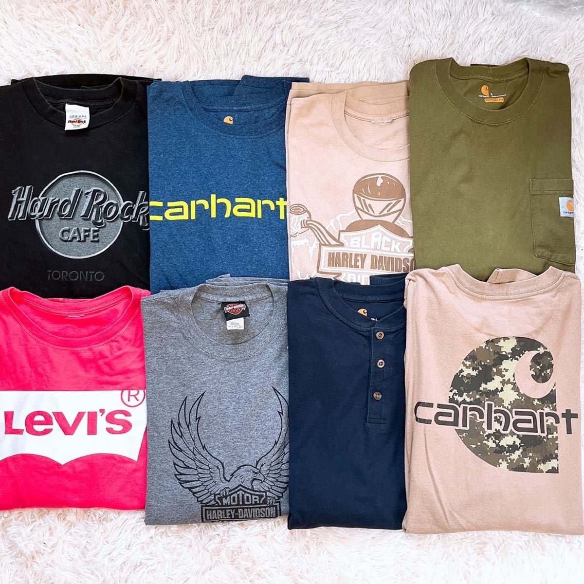 USA 古着卸 ハーレーダビッドソン ハードロックカフェ 半袖 Tシャツ カーハート ブランド MIX 30枚セット 大量セット まとめ売り 洗濯済み 