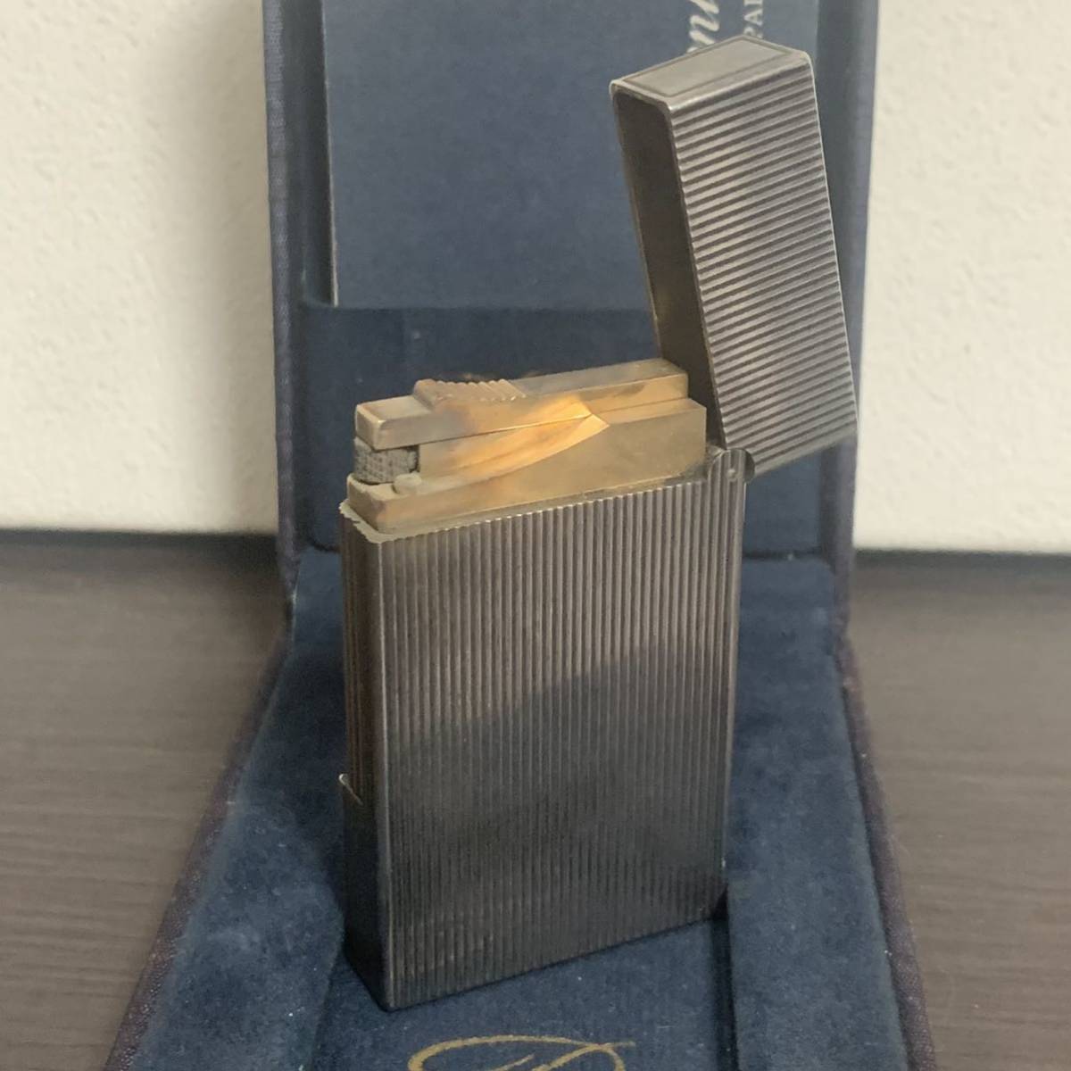 1円スタート】Dupont デュポン ライン2 シルバー S.T.Dupont ガス 