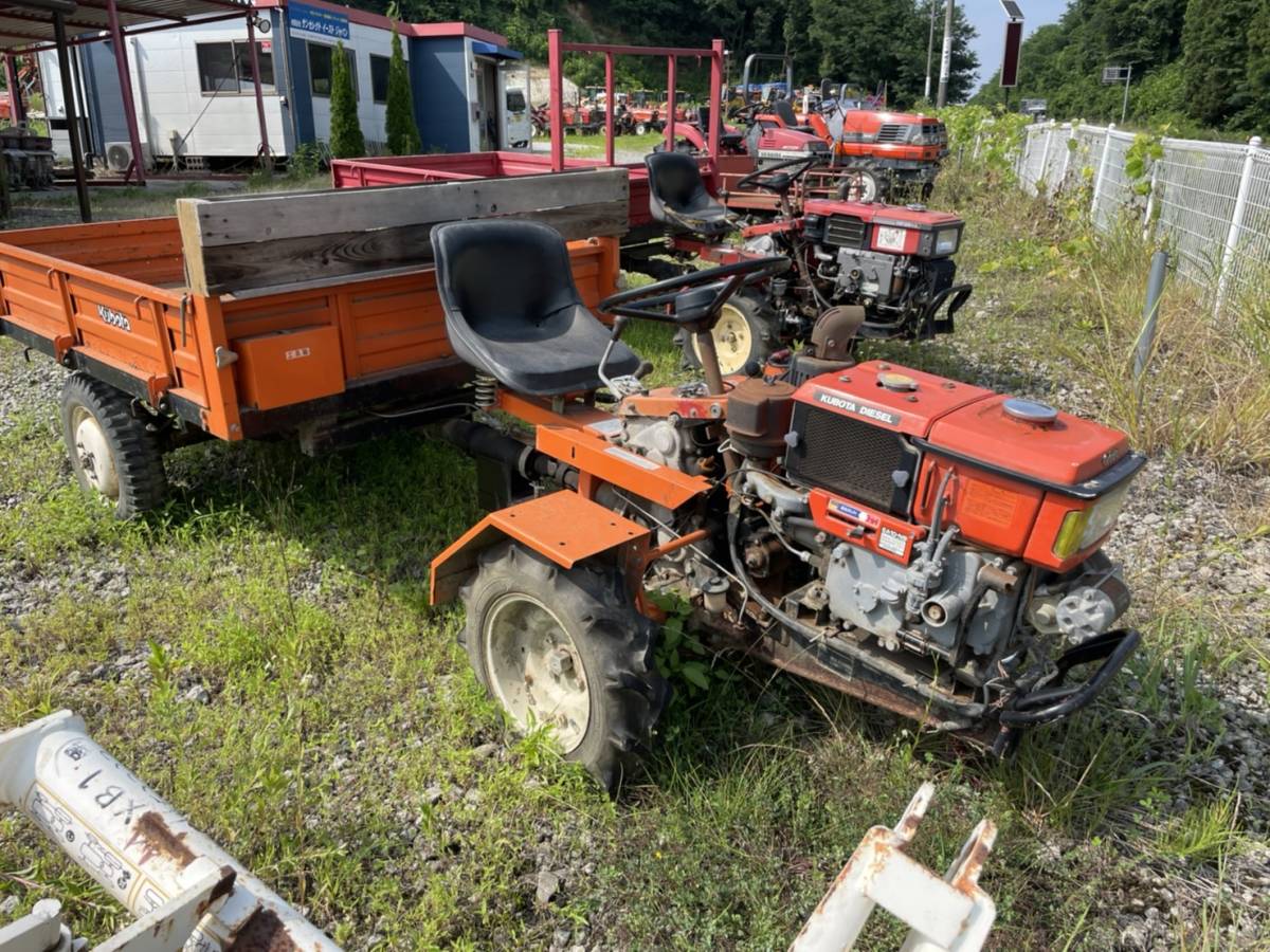 岩手発】中古 耕運機 ディーゼル トレーラー 牽引 運搬 荷台(車体 