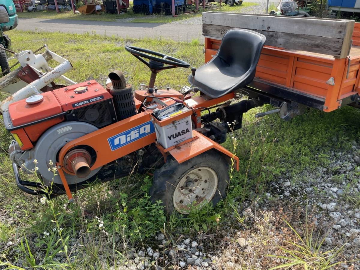 岩手発】中古 耕運機 ディーゼル トレーラー 牽引 運搬 荷台(車体 