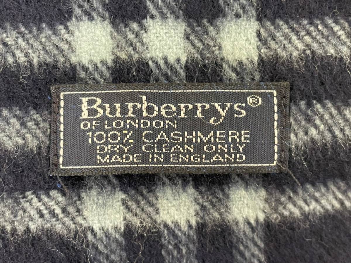 Wa010 イングランド製 Burberry バーバリー カシミヤ100％ マフラー