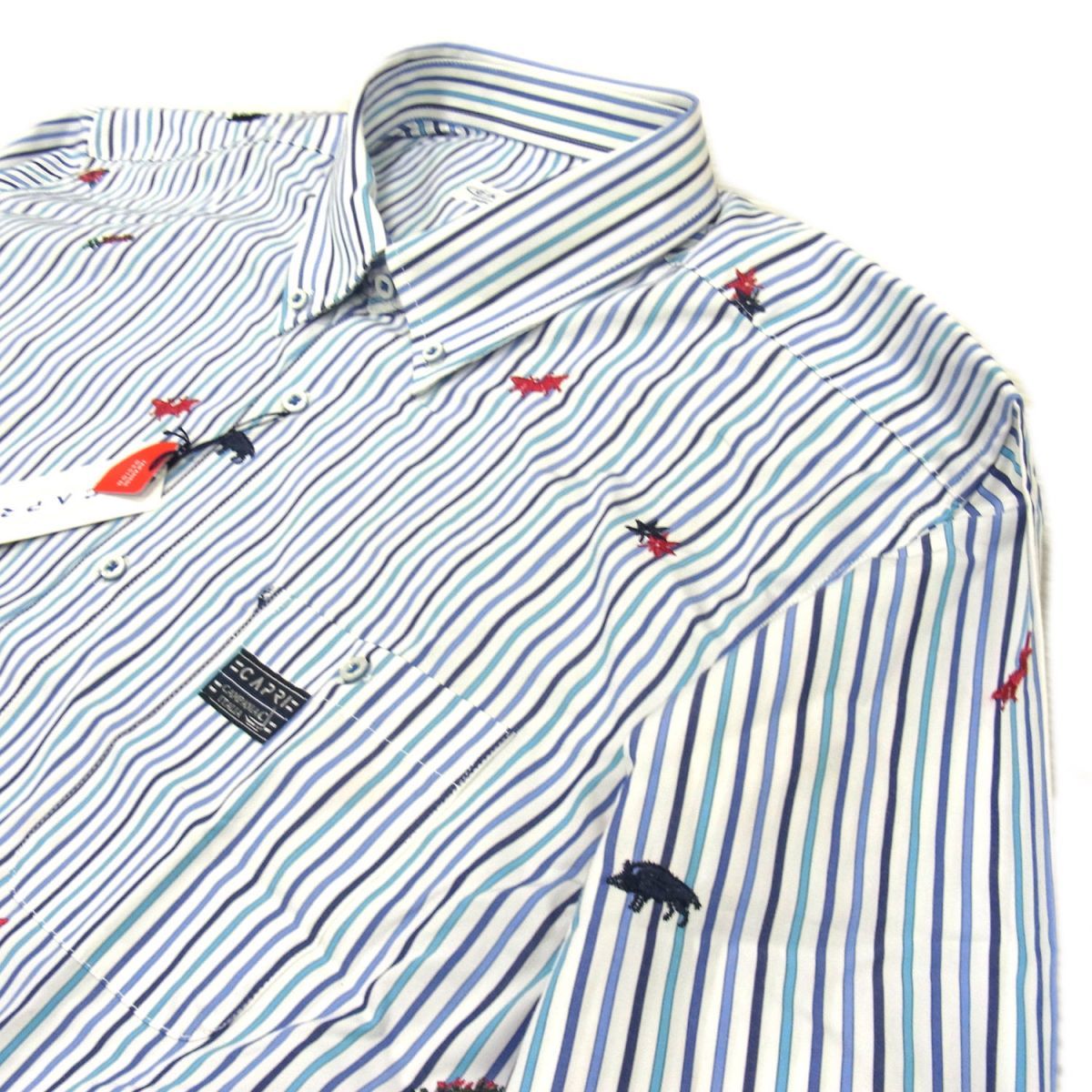 新品 定価2万5000円以上○カプリ オーバーシャツ 総柄 ボタンダウン 