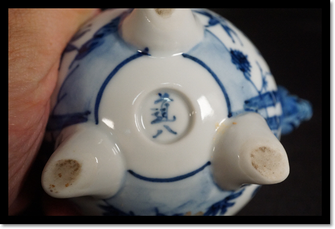 道八　香炉　香道　獅子香炉　獅子　染付　お茶道具 香道具 Yahoo!オークション - 道八 在銘 高8cm(K-XA787)