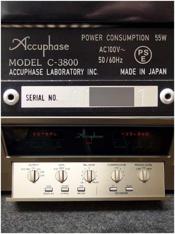 メーカー公式 Accuphase アキュフェーズ / プリアンプ / C-3800 / 日本