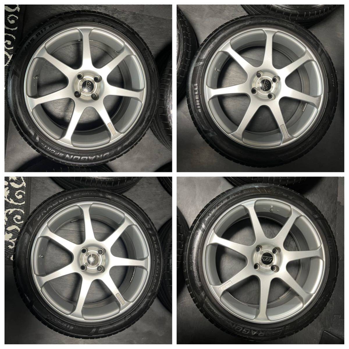 YOKOHAMA AVS Model7 モデル7 17インチ 7J＋37 PCD100 4穴 M14ハブ径 