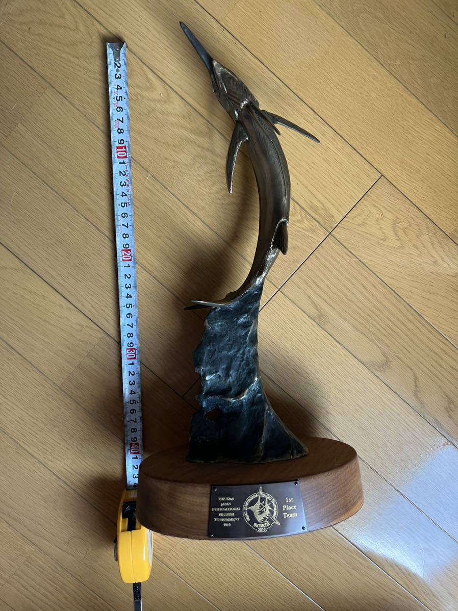 高さ43cm：カジキ【ブロンズ像】 インテリア 彫刻 銅像 オブジェ