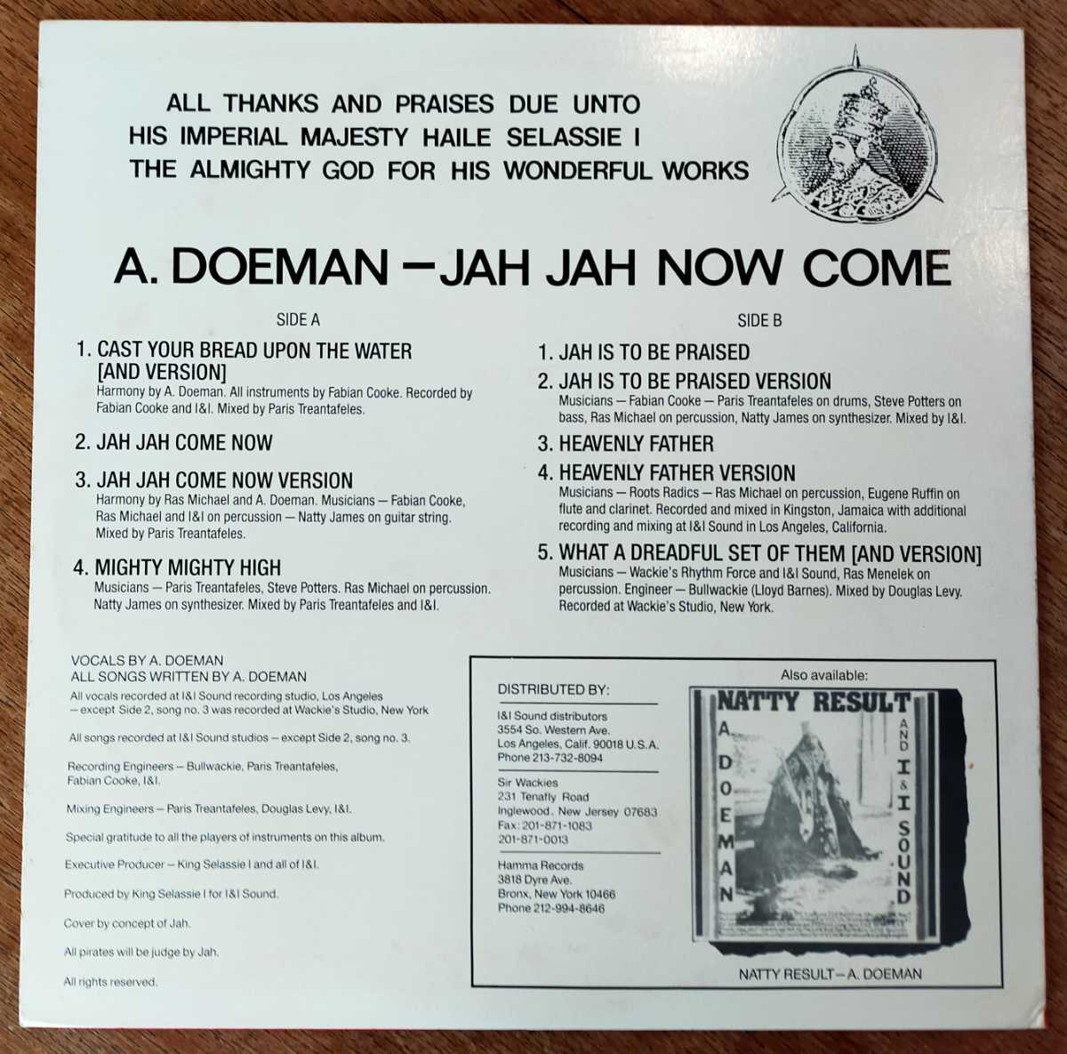 Jah – Come Now Doeman A. | Vinyl Discogs (LP), [r4320403] - A