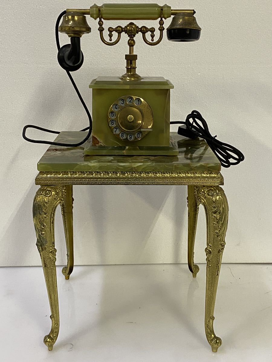 安い，高品質 サ1044M TELART VIAREGGIO アンティーク ダイアル式卓上電話機 大理石/グリーンオニキス テーブル/電話台付き インテリアに(電話機)｜売買されたオークション情報、yahooの商品情報をアーカイブ公 電話機