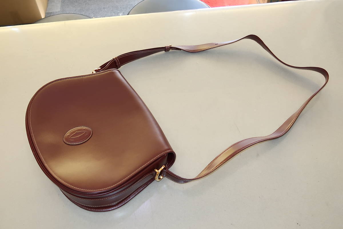 1円〜Cartier カルティエ マストライン レザー 巾着型
