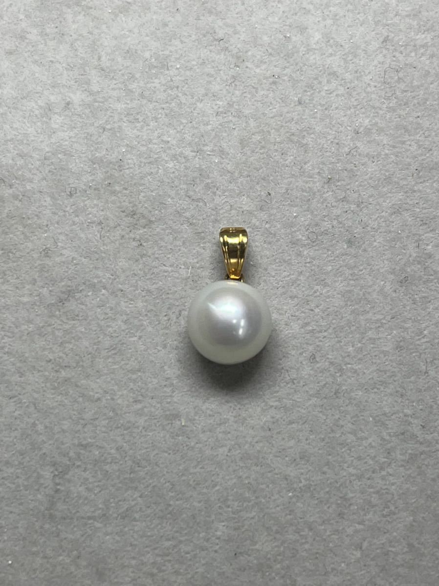 K18 刻印 パール ネックレストップ ゴールド 真珠 K18 ペンダント