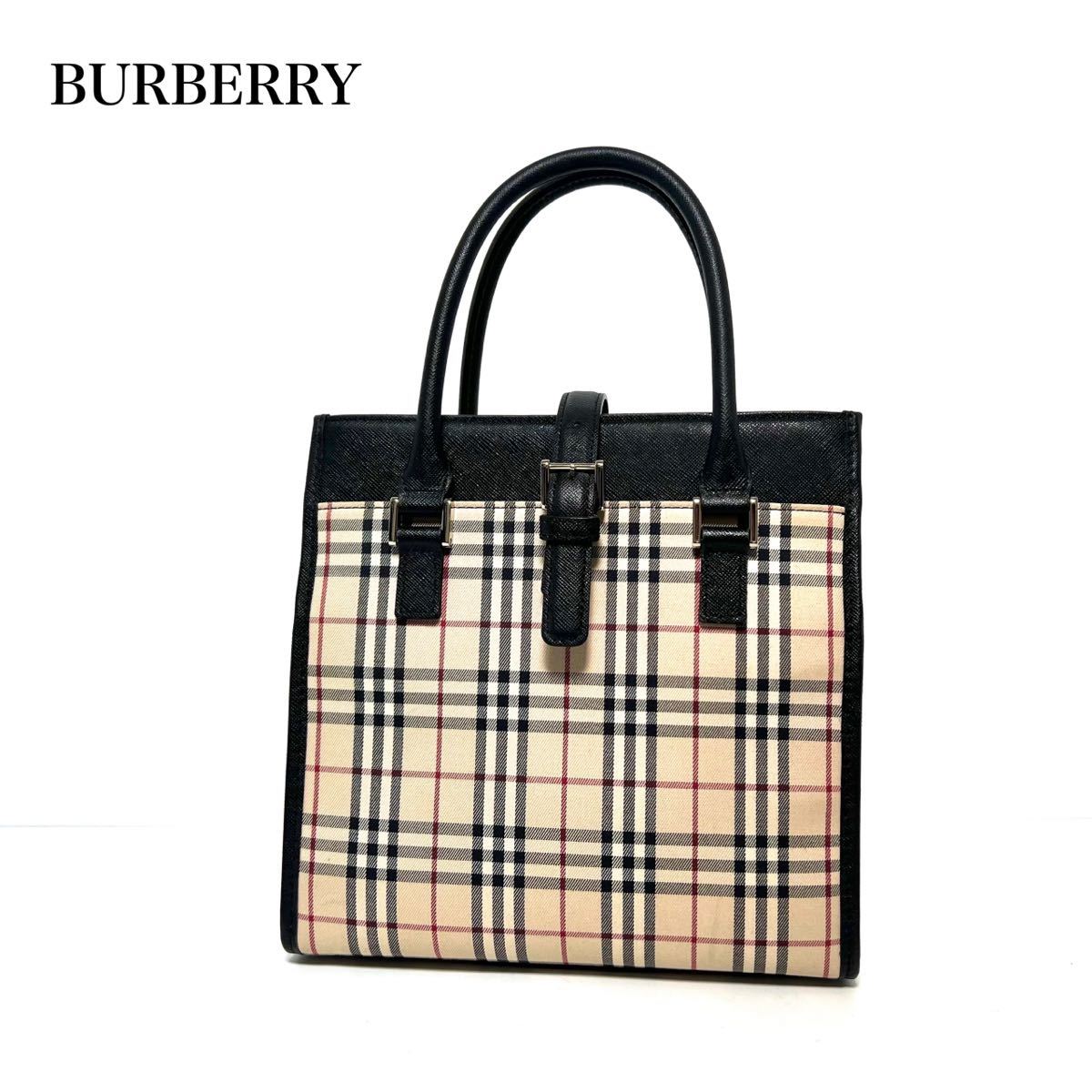 ☆良品☆ BURBERRY バーバリー ノバチェック ハンドバッグ ミニトート 