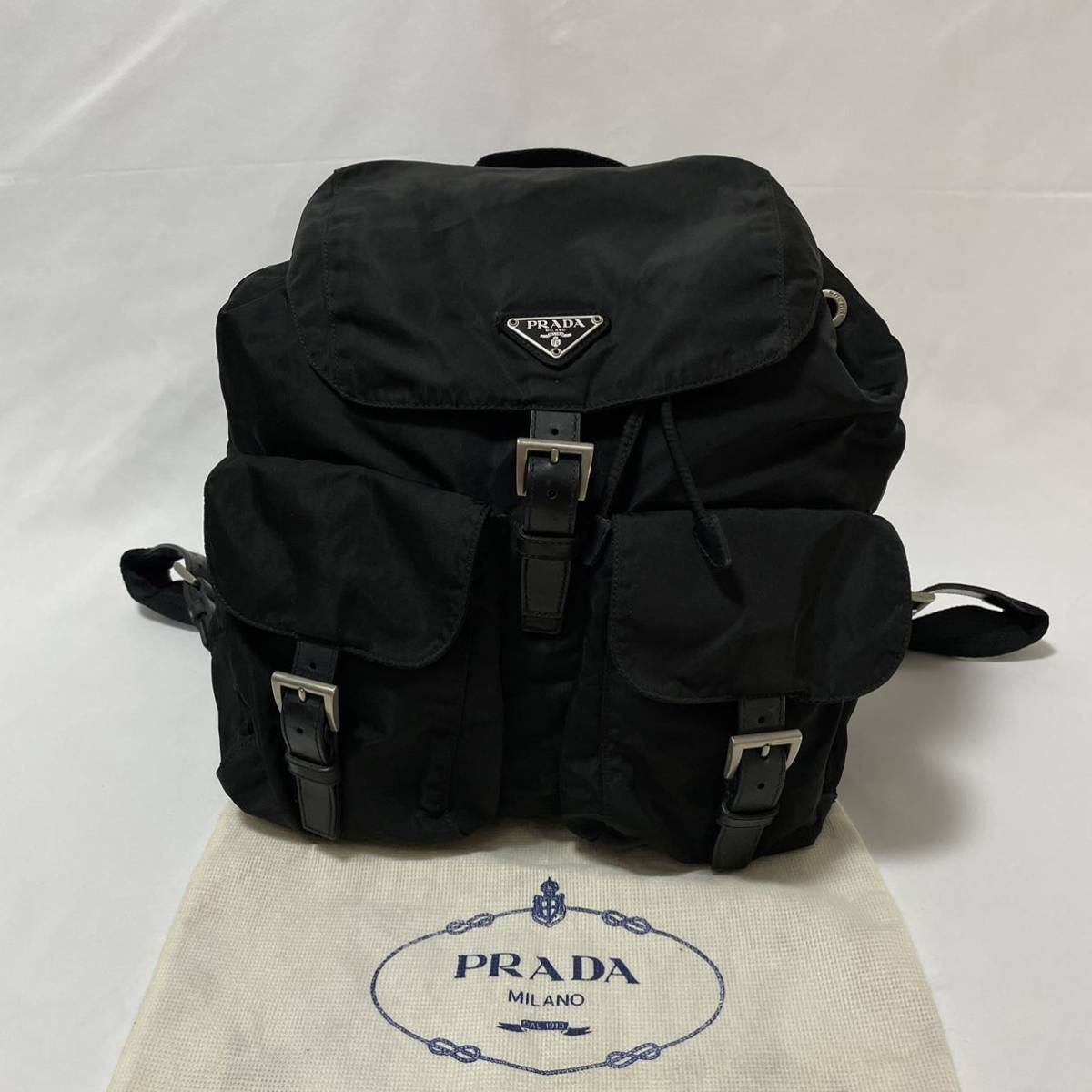 1円〜【美品】PRADA プラダ 三角ロゴ リュック サック バックパック 