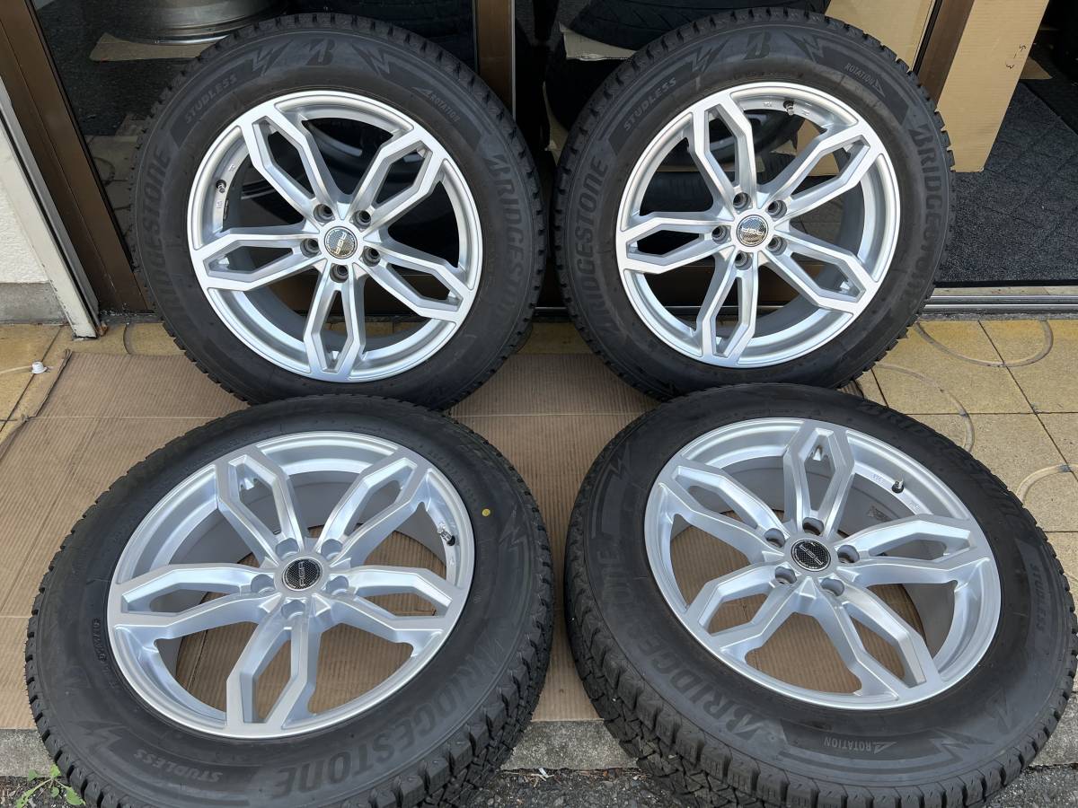 AGA 18インチ 8J +32 PCD112 5穴/ブリザック 225/60R18 2019年製 4本 