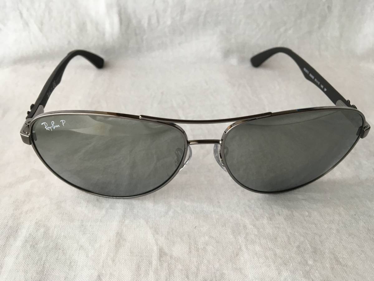 Ray-Ban WAYFARER 偏光サングラス ブラック レイバン偏光サングラスRB8313 004/K6 カンメタル/Carbon Fibre