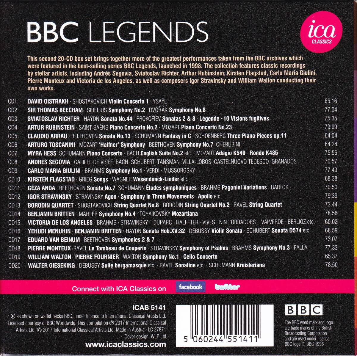 クラシック 234. BBC LEGENDS 20CD BBC Legends Music CDs for