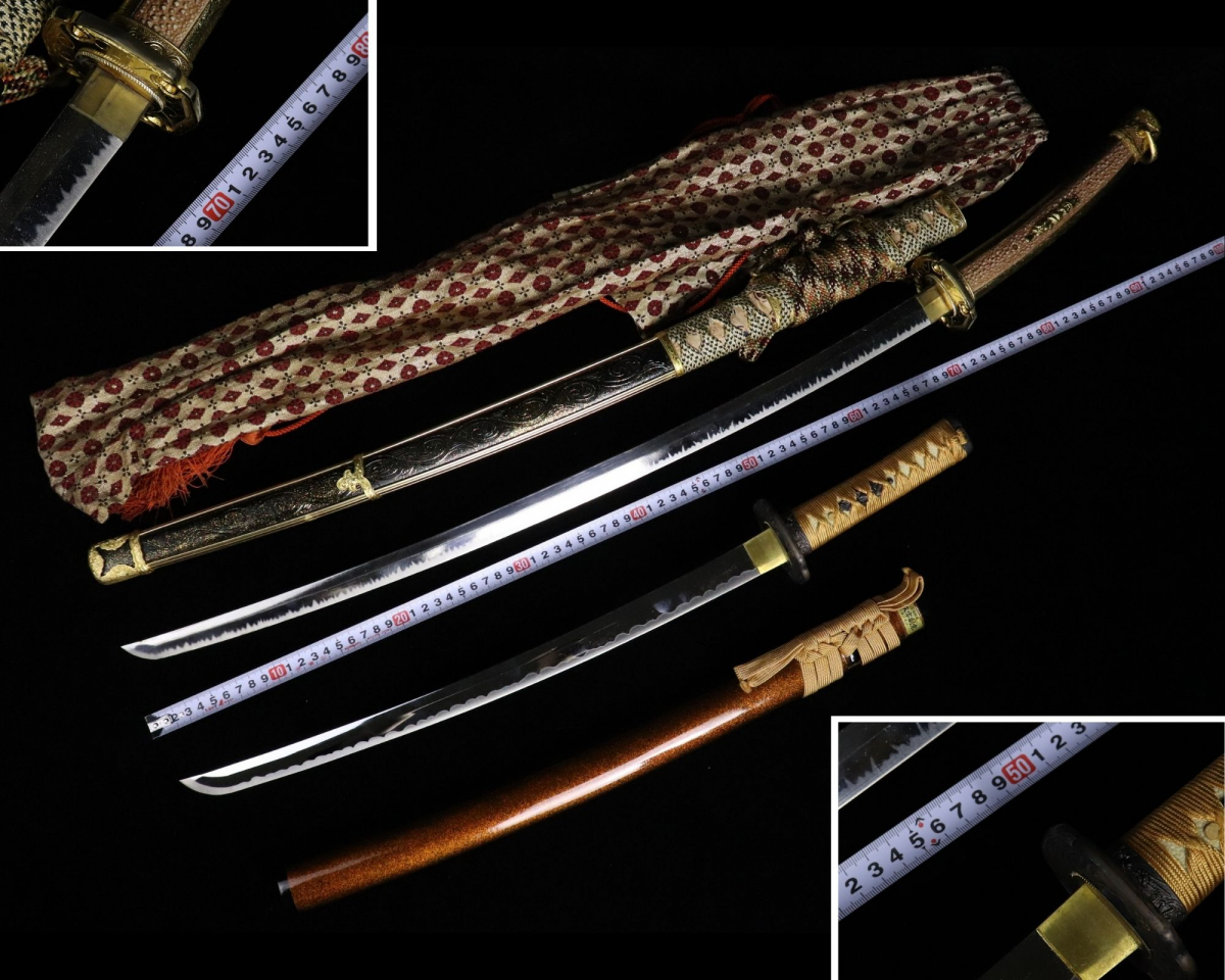模造刀 模造刀 4本 日本刀 短刀 脇差 鞘付き 模擬刀 武具 コレクション 立役者
