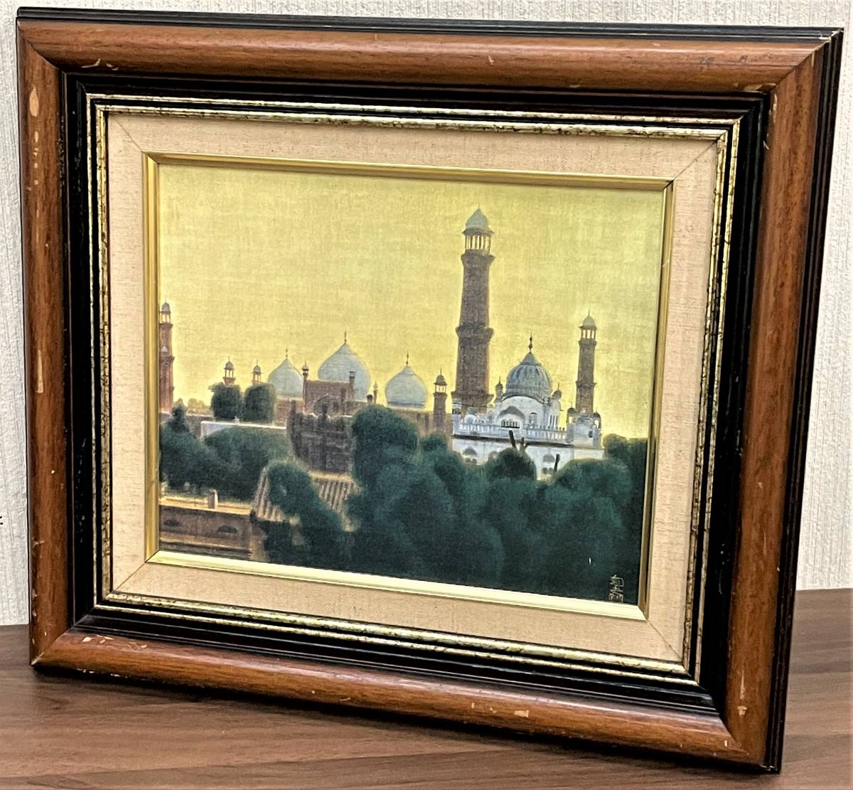 古都ラホール平山郁夫複製画額装 [B30004] 絵画 【 古都ラホール 平山郁夫 】 額装 キャンバスプリント 風景画