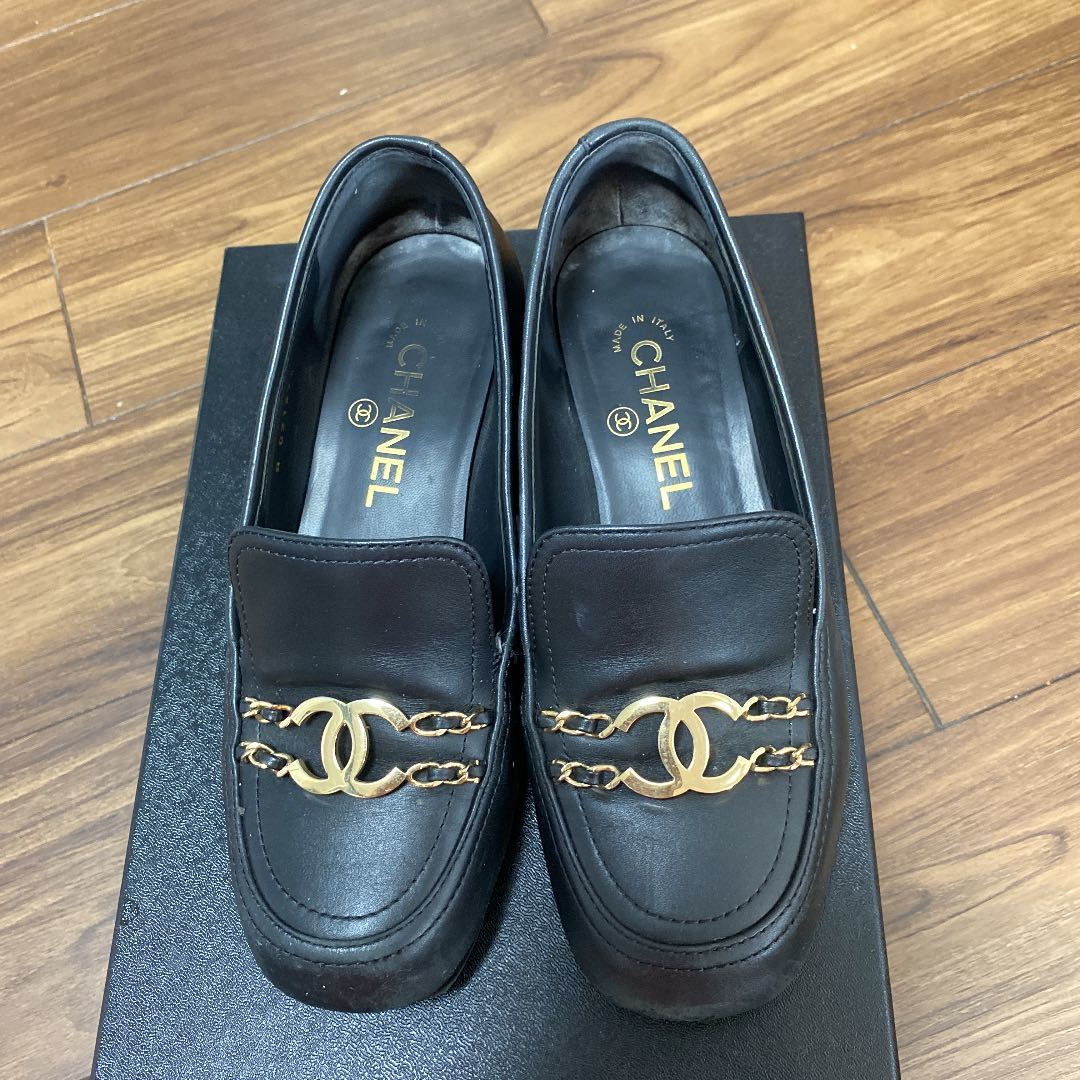 CHANELローファー難あり37 シャネル CHANEL シャネル ローファー 37の通販 美品 スリッポン