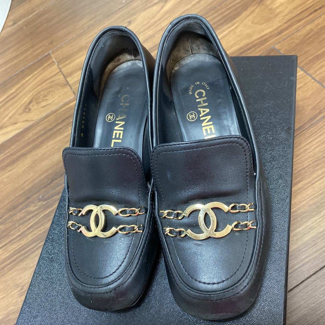 CHANELローファー難あり37 シャネル CHANEL シャネル ローファー 37の通販 美品 スリッポン
