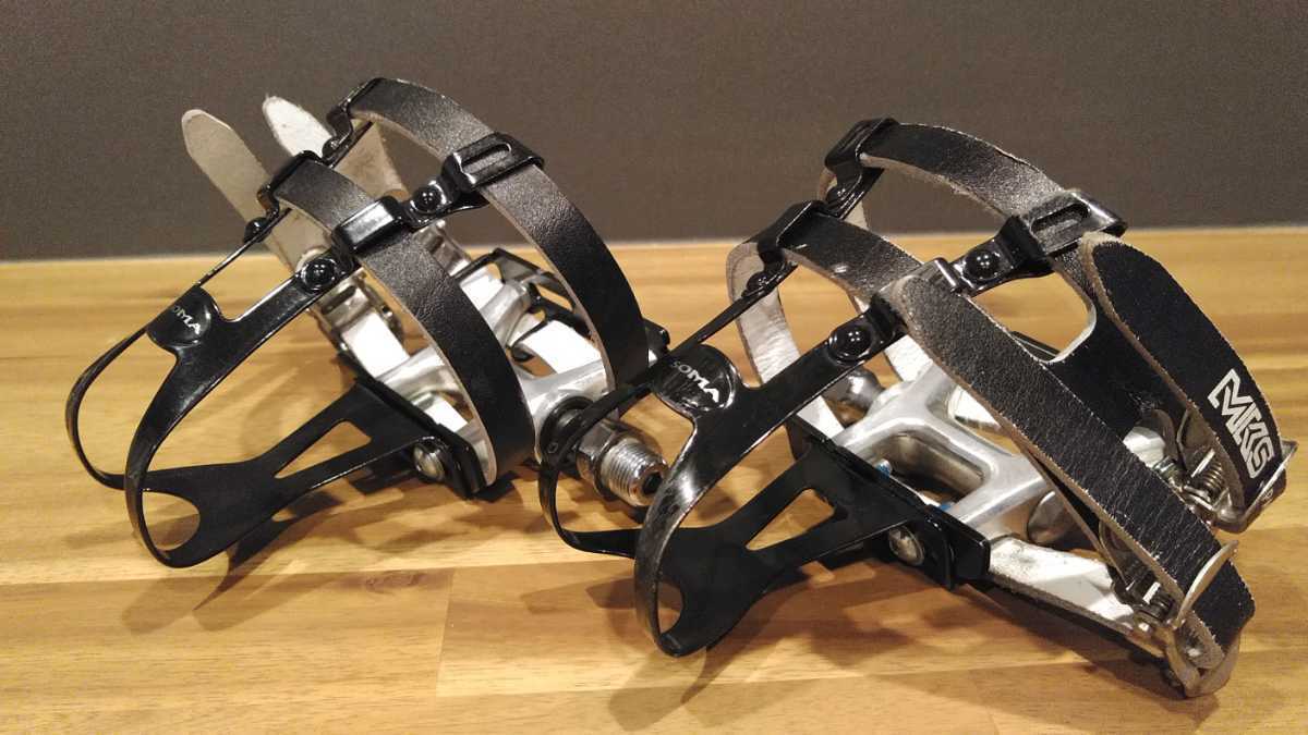 MKS 三ヶ島　RX-1ペダル　中古　SOMAトークリップ MKSストラップ付_1