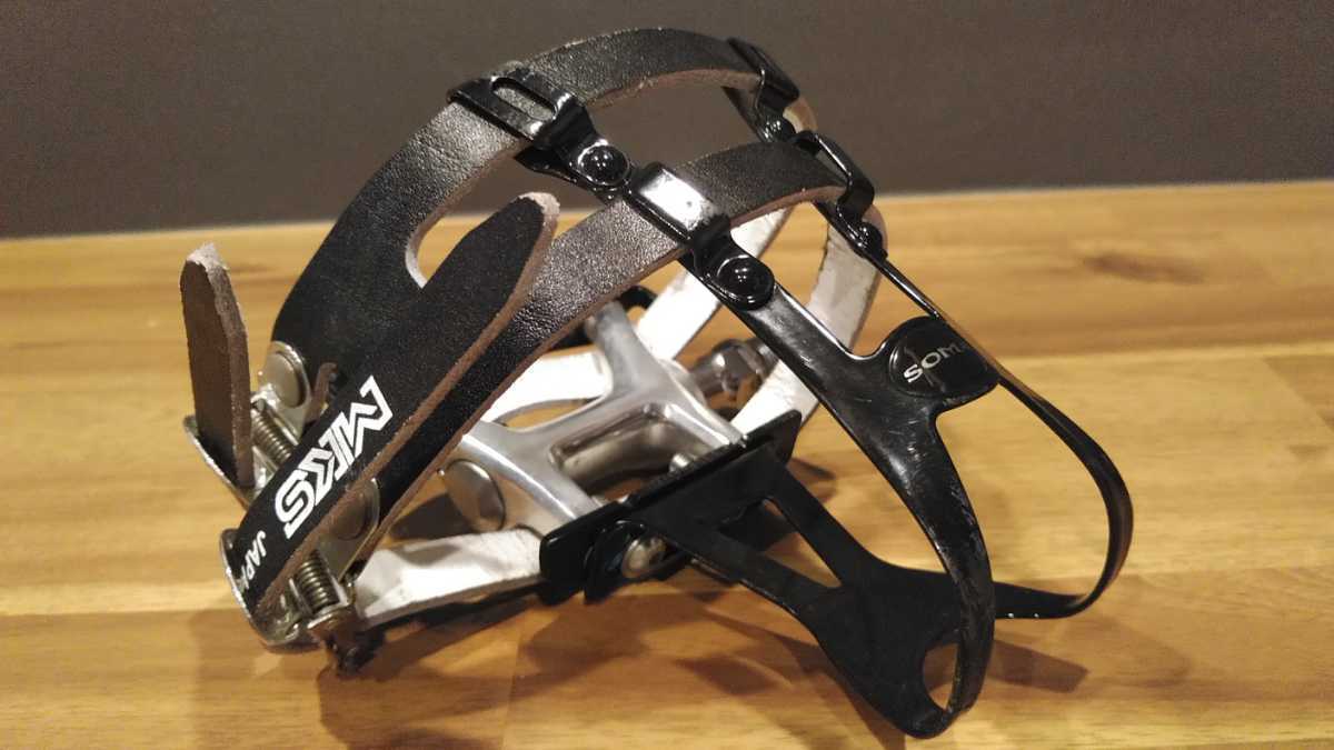 MKS 三ヶ島　RX-1ペダル　中古　SOMAトークリップ MKSストラップ付_7
