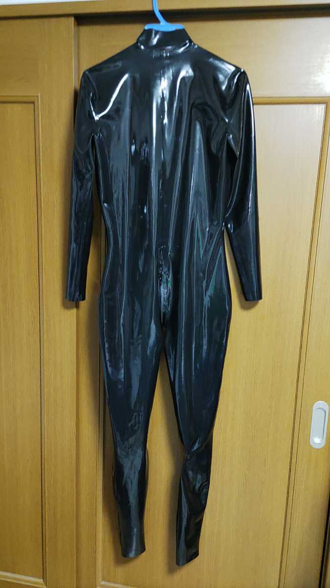 中古 ラバースーツ ラテックス キャットスーツ メンズMサイズ(コスプレ