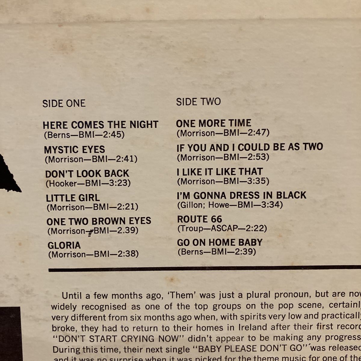 Them – Here Comes The Night – Vinyl (LP, Album, Stereo), 1965