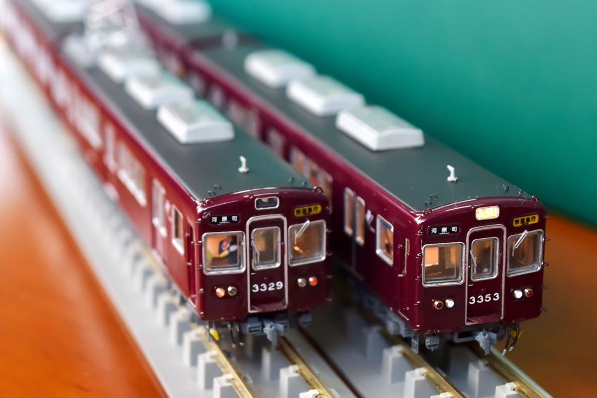 鉄道コレクション 阪急 京都線 3300系 3329F 加工品 (ライト・室内灯 