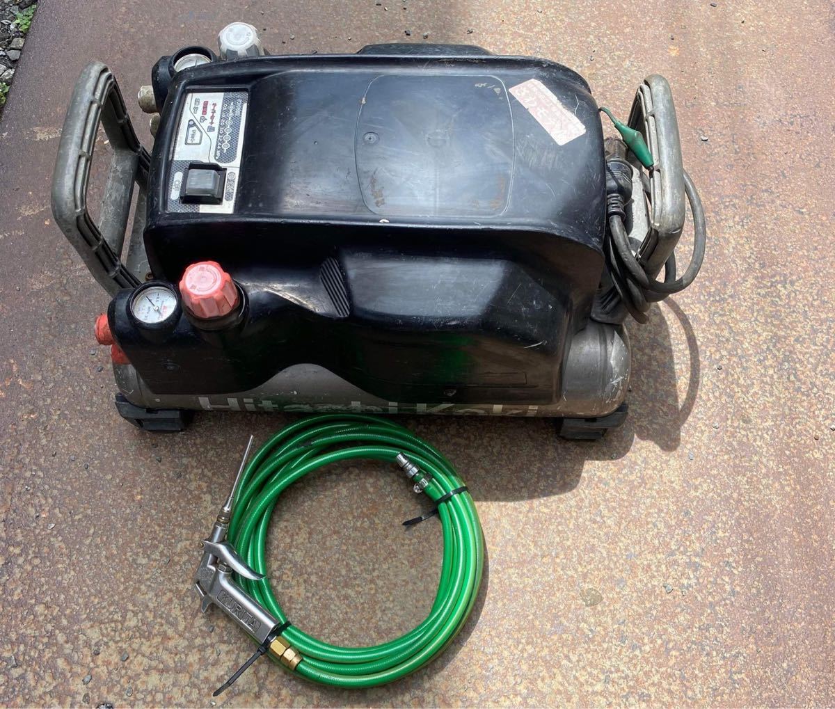 動作確認済 HITACHI 日立工機 EC1445H 高圧エアーコンプレッサー