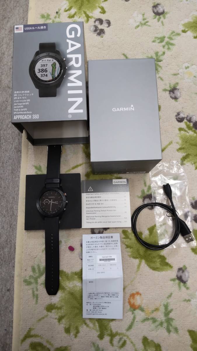 S60 Approach プレミアム GPSスマートウォッチ ゴルフナビ garmin