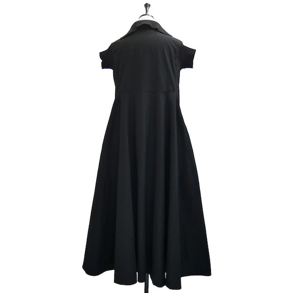 Yohji Yamamoto FEMME 1994ss コットン リブ切替 Aライン ワンピース  