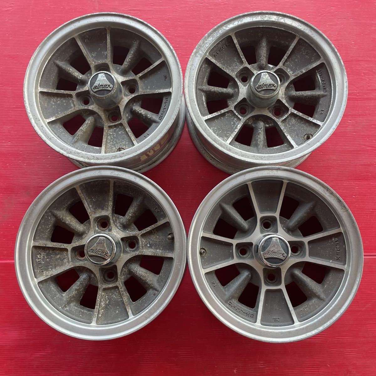 ALMEX アルメックス 13×5.5JJ+14 PCD114.3-4穴 ハブ径約73mm アルミ 