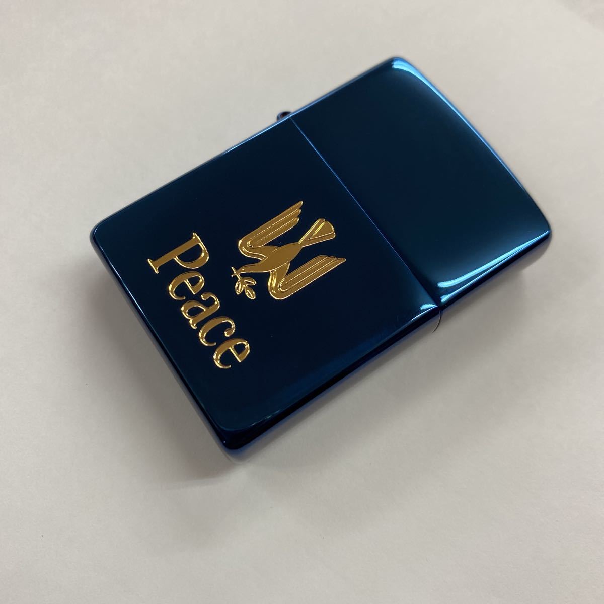 超希少 未着火 未使用品 Zippo Peace Blue Titanium 2000年 限定 応募 