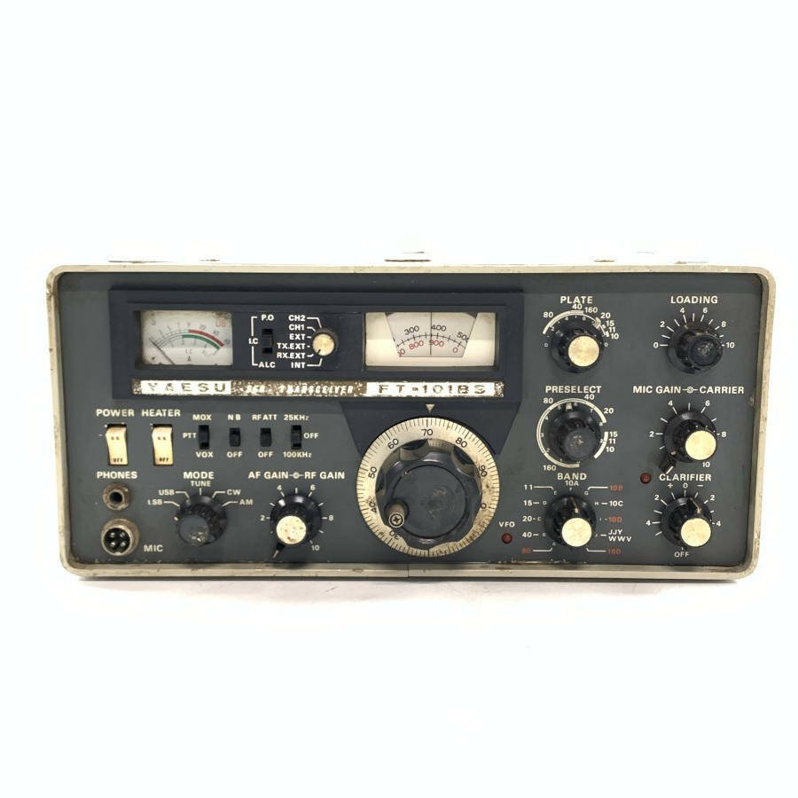 YAESU FT-101BS SSB トランシーバー 改造100W 11Pプラグ付き◇ジャンク