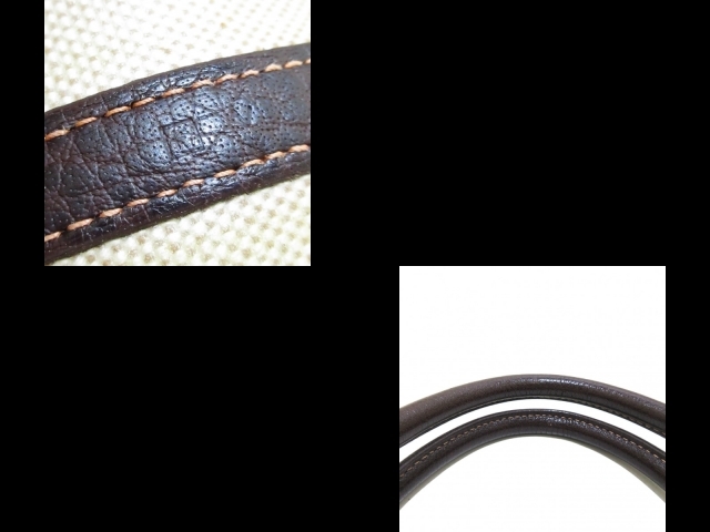 エルメス HERMES トートバッグ ガーデンパーティPM トワルアッシュ×レザー アイボリー×ダークブラウン シルバー金具 □F バッグ エルメス トートバッグ ガーデンパーティPM HERMESトートバッグ ☆本日限定！☆HERMES ネイビー&frasl;ブラック