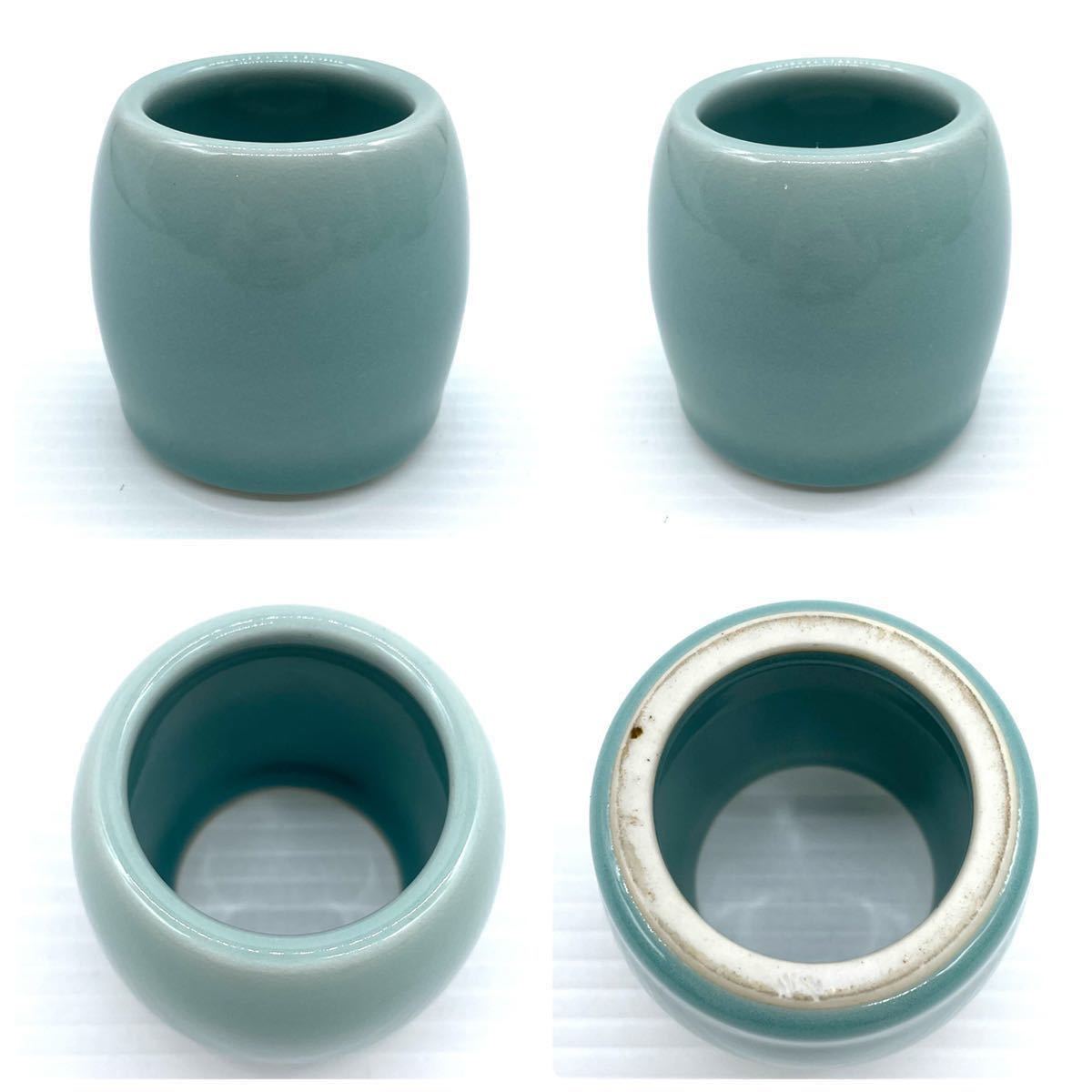 美術品・アンティーク・コレクション 鍋島焼 小笠原長春 抹茶碗 青磁